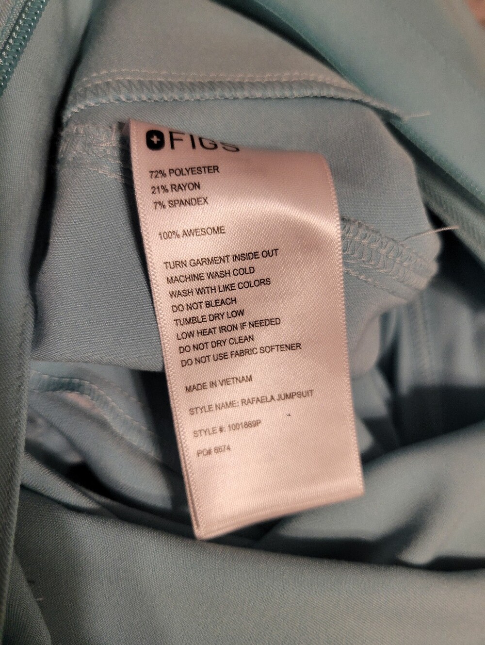 Figs Blue Rafaela Jumpsuit - Picture 6 of 6